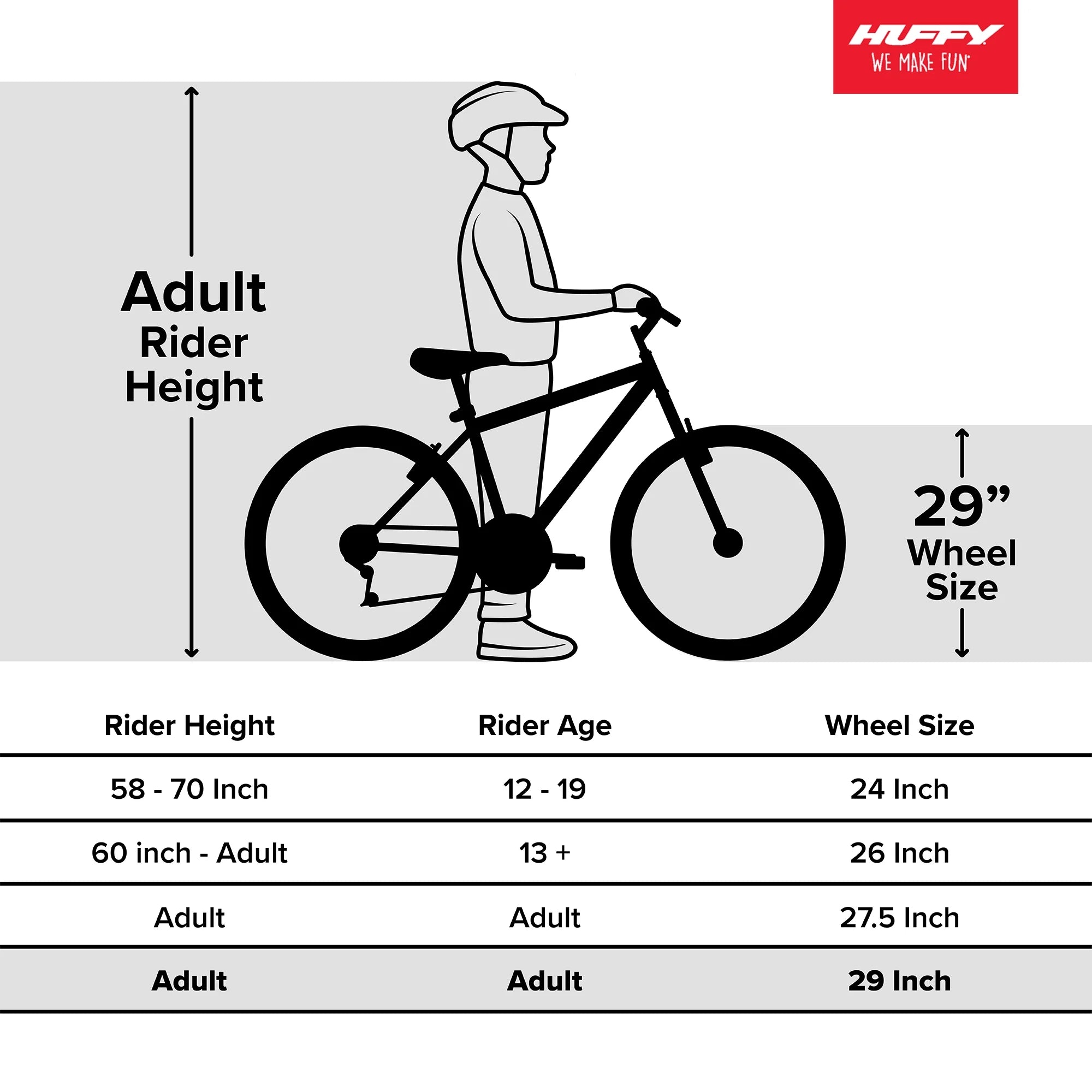 Huffy 29" Rock Creek Mountain Bike, Fits Riders 5'0"+, Matte Black, Adult, Men'S